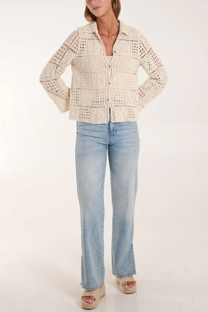 Isla Square Crochet Shirt