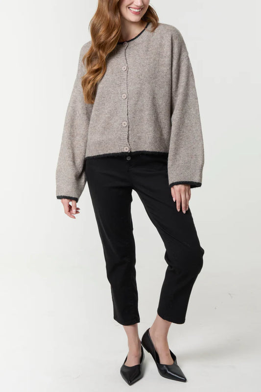 Clara Contrast Knit Cardigan