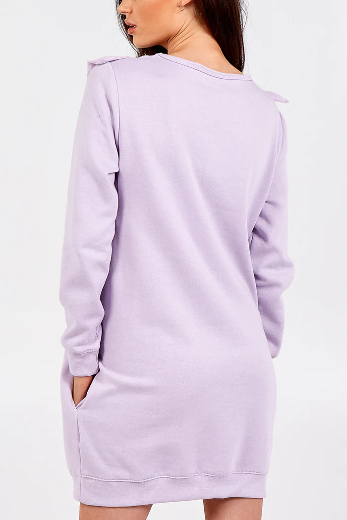 Noelle Frill Sweatshirt Dress
