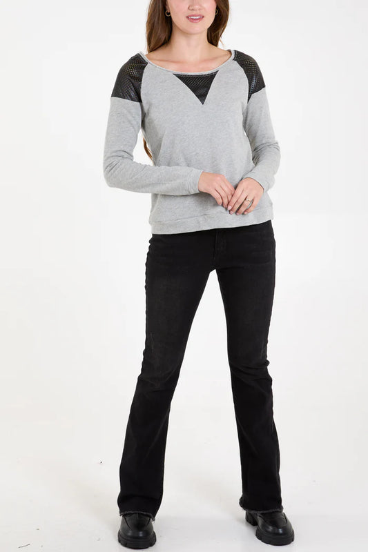 Siena Mesh Sweat Top