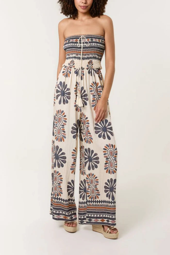 Amara Bandaeu Strapless Jumpsuit