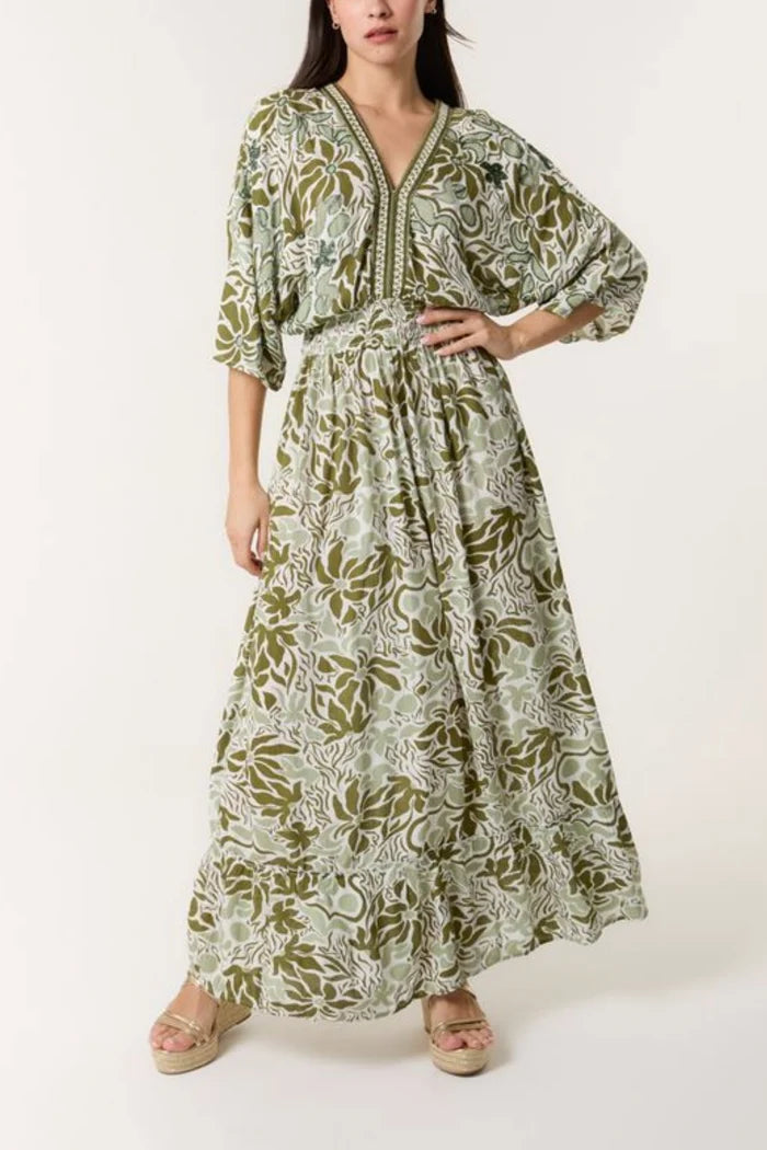 Willow V Front & Back Maxi Dress