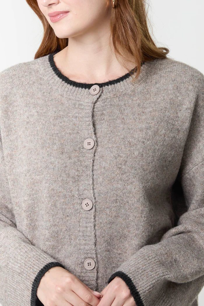 Clara Contrast Knit Cardigan