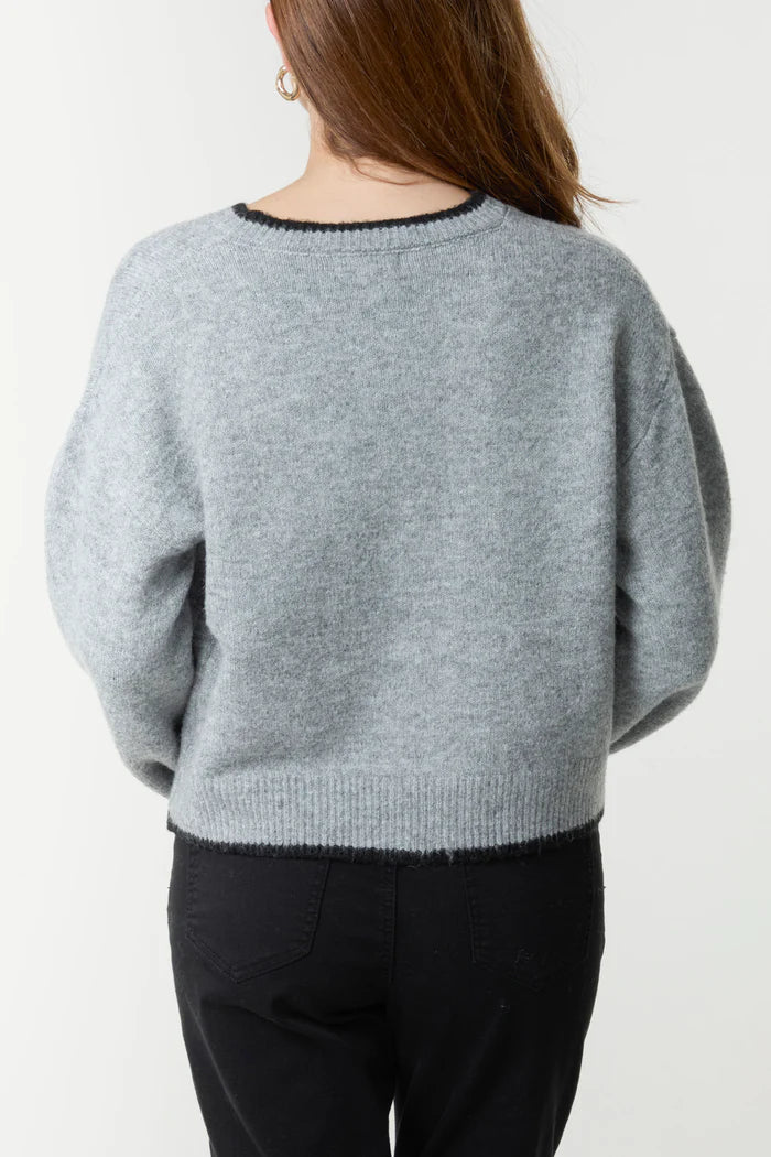 Clara Contrast Knit Cardigan