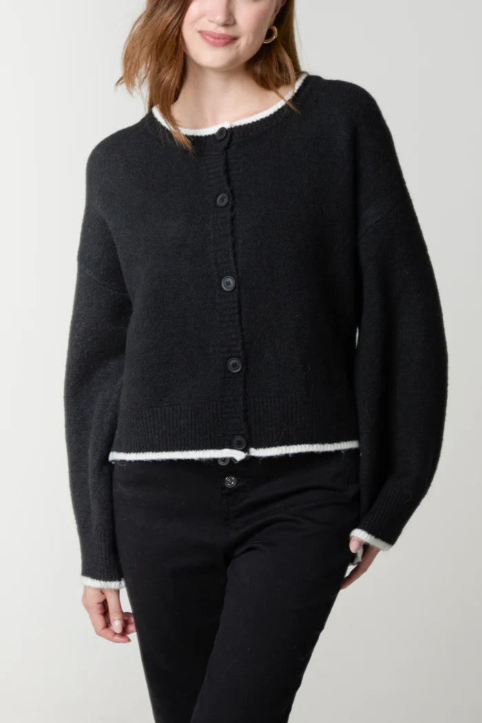 Clara Contrast Knit Cardigan